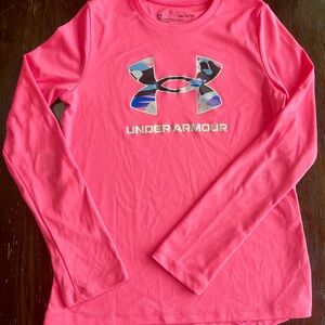 Under Armour Kids Pink Long Sleeve Shirt